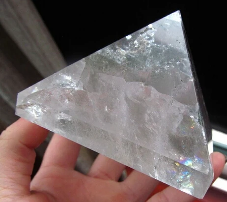 free shipping natural quartz rock crystal pyramid polished | Дом и сад
