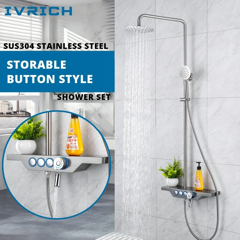 IVRICH Кнопка Стиль насадка для душа с эффектом комплект широкая доска из трех