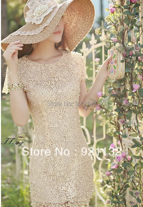 Бесплатная доставка женское новое модное платье жемчужное Бисероплетение