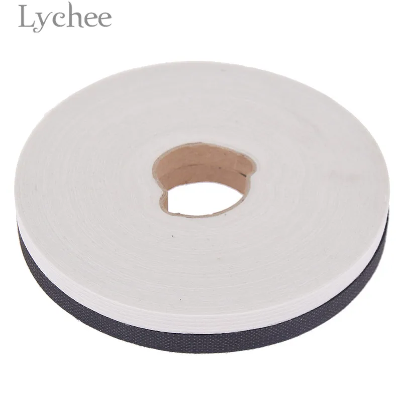 Lychee Life 100 м 1 см ширина проклеенные накладки белый черный ткань железо на