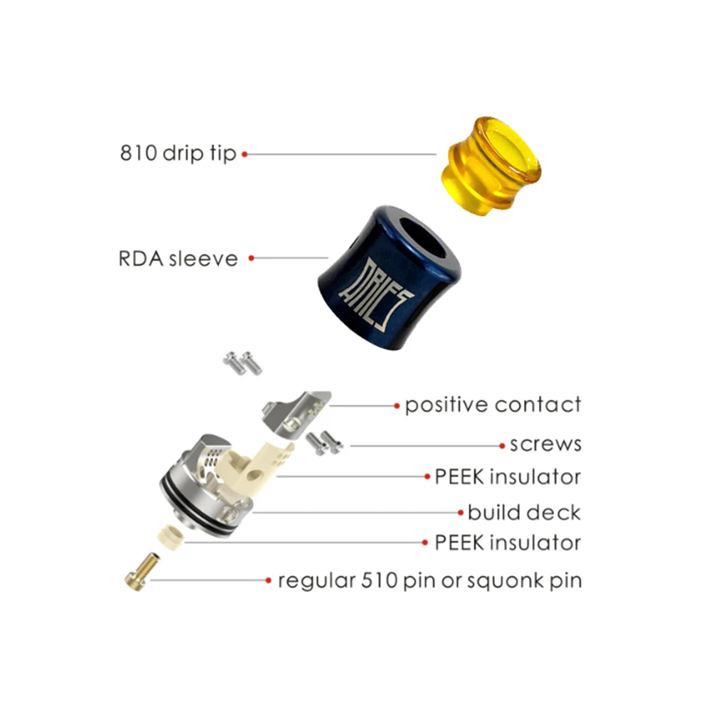 Оригинальный распылитель KEEPRED BF RDA 24 мм 810 капельный наконечник для 510 присадочный