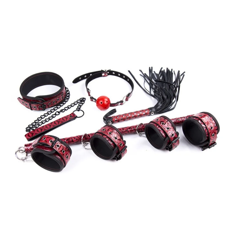 Набор железная плетка БДСМ Связывание руки и ноги флирт пары шеи набор рот мяч