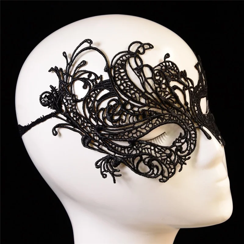 10pcs/lot Halloween Mask Black Sexy Lady Lace Cutout Eye Deguisement Cosplay Party Masquerade s|lace mask|lady lace maskmasquerade masks |