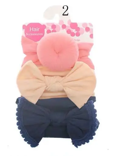 Повязка на голову для девочек 3 шт./лот однотонная эластичная | Детская одежда и