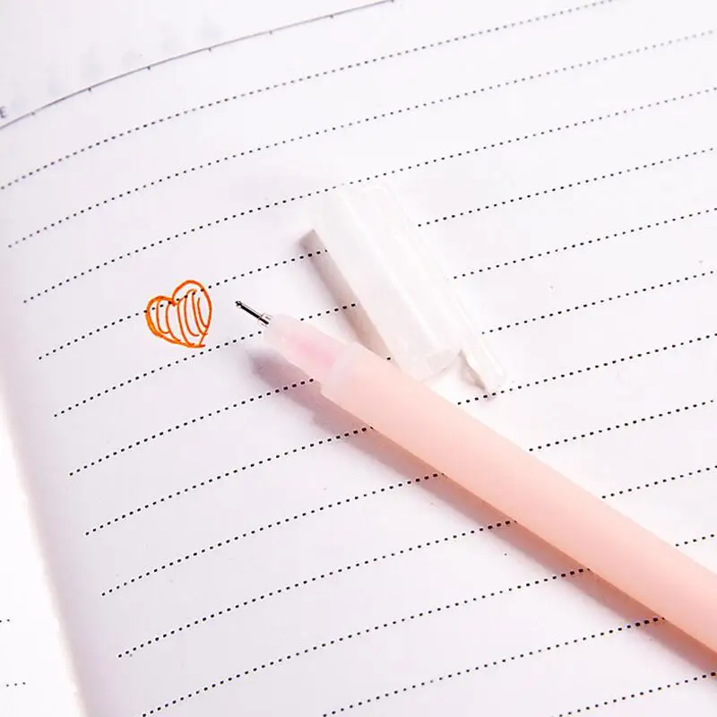 orange 30 шт./лот Muji стиль 0.5 мм простые гелевая ручка иглы полный черный нейтральный ручка школьные, офисные принадлежности - Цвет: orange