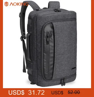 Aoking рюкзак для ноутбука с защитой от воров и USB зарядкой 15,6 дюймов, мужской рюкзак, школьный рюкзак, повседневная сумка для отдыха, Mochila