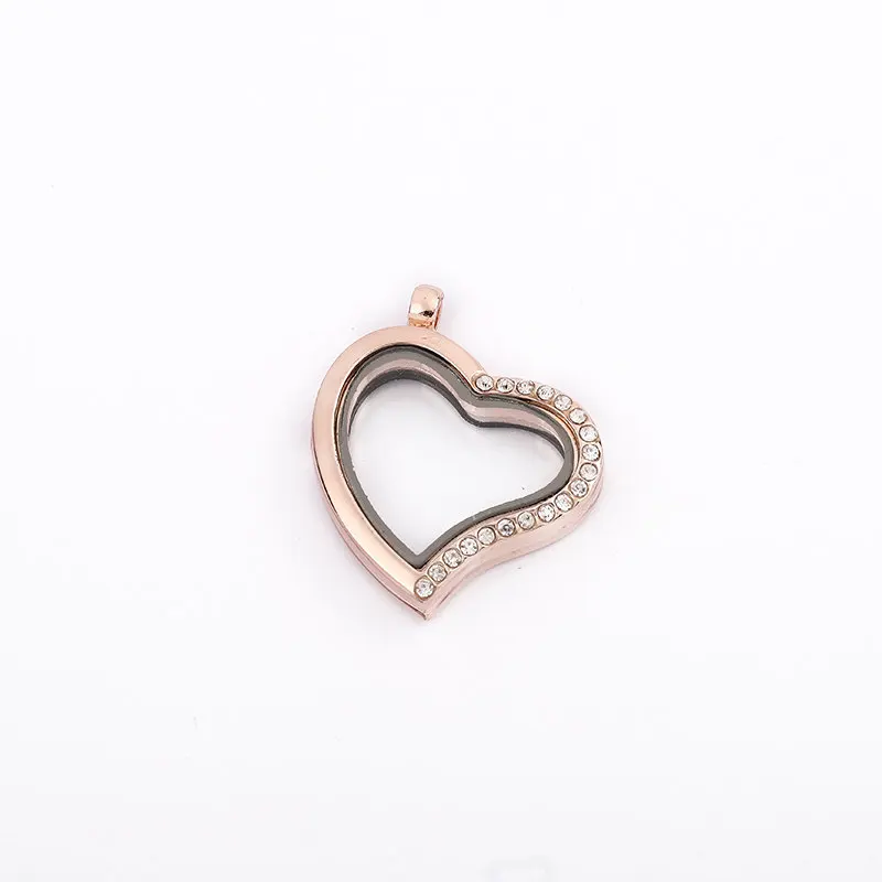 half rose heart 28 стилей 30 мм Серебряный Круглый Овальный плавающий медальон с подвесками из цинкового сплава Магнитный Серебряный стеклянный круглый плавающий медальон с цепочкой - Окраска металла: half rose heart