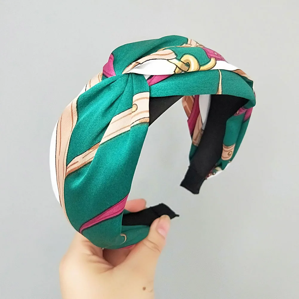 Ретро Женская Цветочная повязка для головы с принтом на голову обруч волос