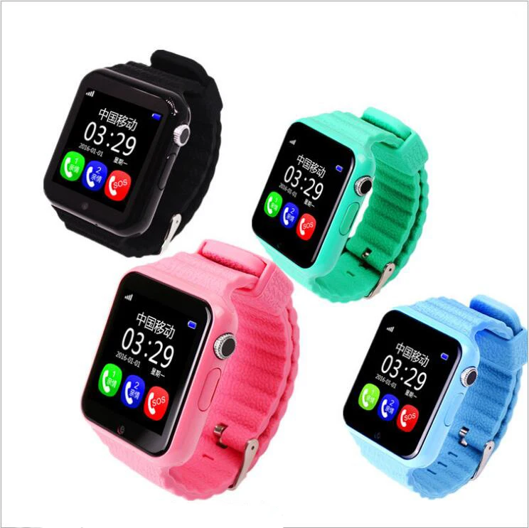 Original V7K GPS Bluetooth Smart Watch for Kids Boy Girl Apple Android Phone Support SIM /TF Dial Call and Push Message | Электроника