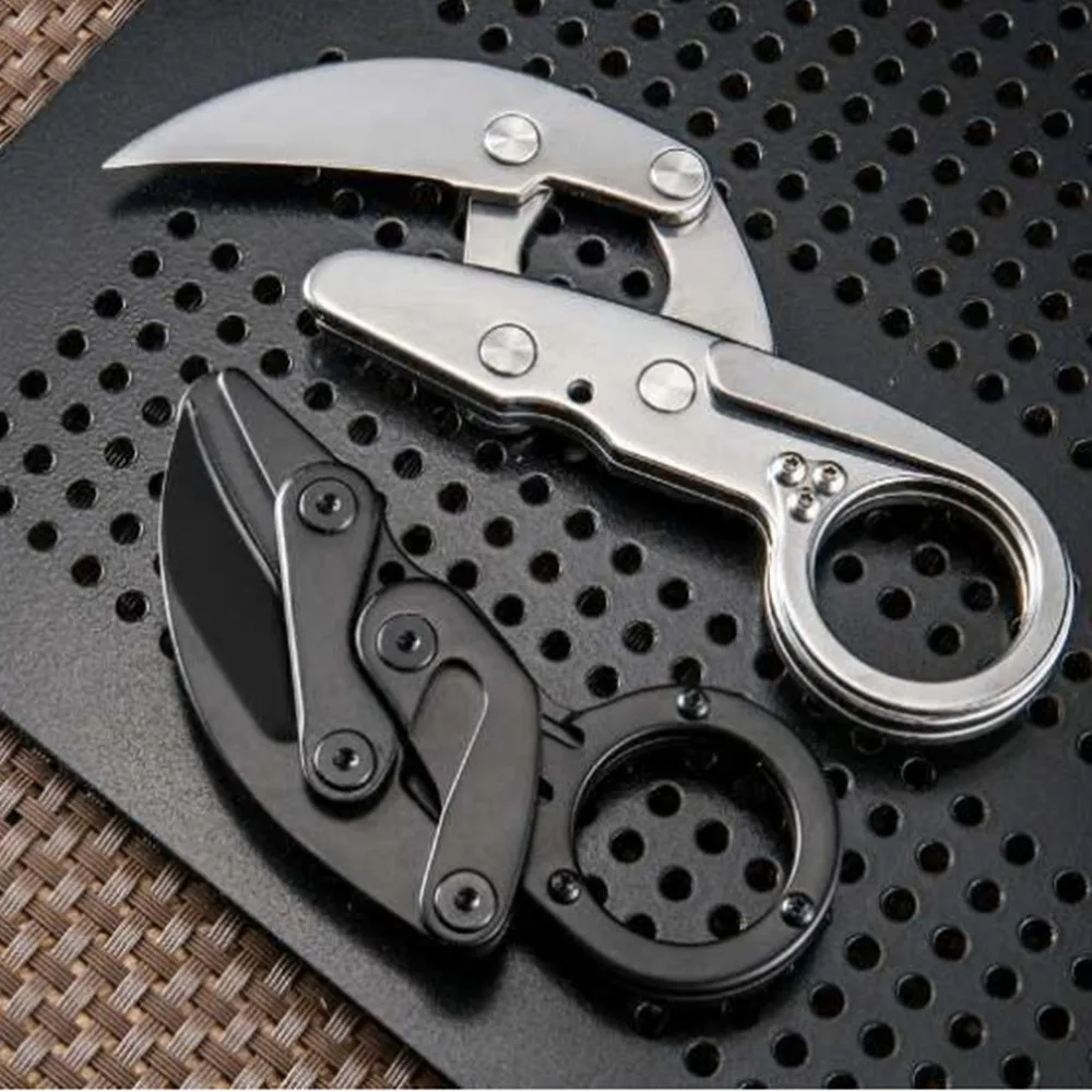 Складной нож Morphing karambit V2 механический Клинок с когтями из стали 9Cr18Mov для