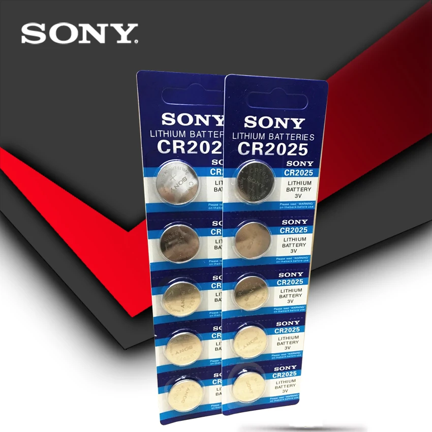 10 шт./лот SONY cr2025 аккумуляторы таблеточного типа cr2025 3V литиевая Батарея для часы с калькулятором Вес весы