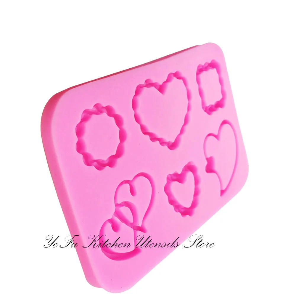Силиконовая форма в форме сердца для мастики|baking tools|heart shape silicone moldsilicone mold |