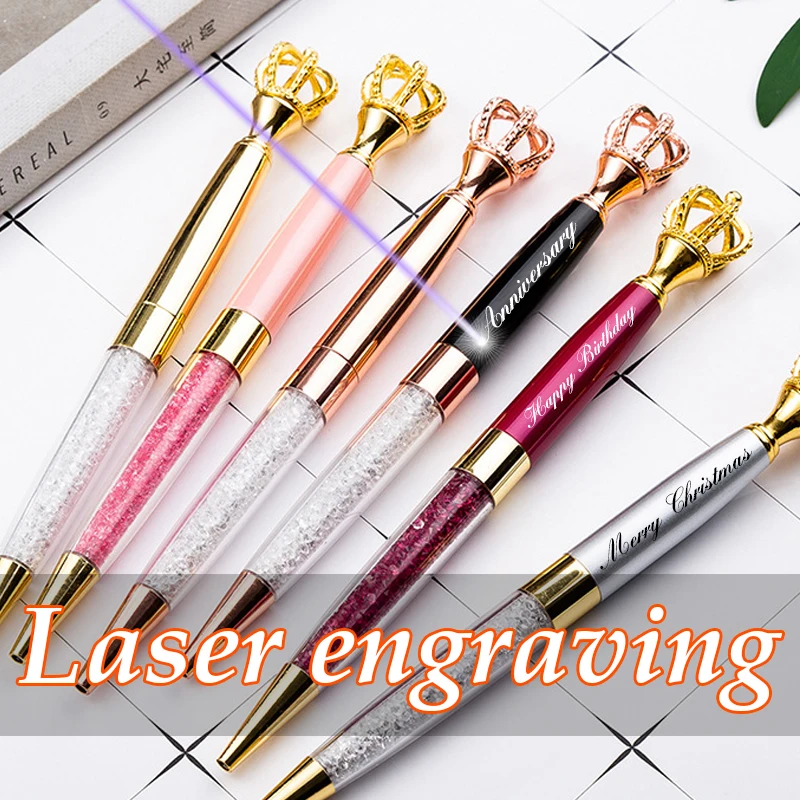 Высококачественная модная металлическая шариковая ручка с алмазной короной