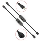 USB-кабель питания для Raspberry PI с переключателем ВКЛ.ВЫКЛ., переключатель управления питанием для Pi 3 Model B + B2Zerow