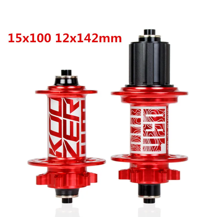 Koozer XM460 герметичный подшипник MTB горный велосипед концентратор Quick Release комплект тормоза велосипедные ступицы 32 H 15/12 мм шпинделя втулка QR Bicyc - Цвет: 15x100 12x142mm red