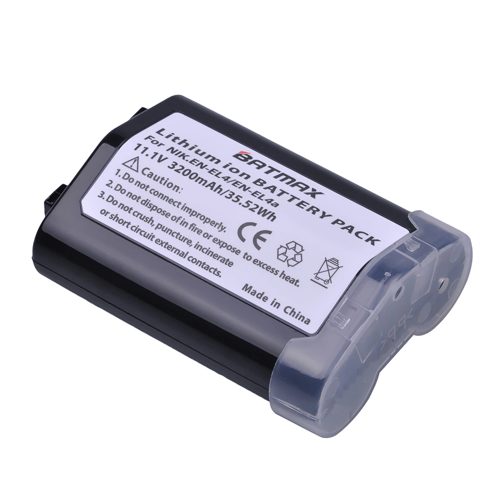 1Pc 3200mAh EN-EL4 EN EL4 EN-EL4a ENEL4a Camera Battery Bateria Akku for Nikon D2H D2Hs D2X D2Xs D3 D3S F6 MH-21 Cameras |
