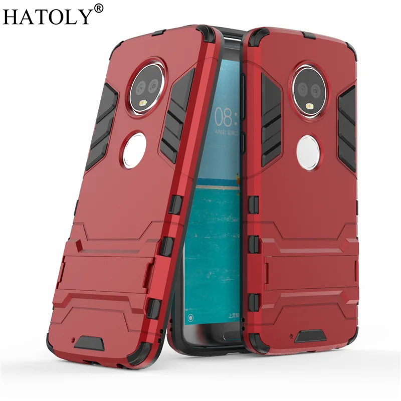 Чехол HATOLY для Motorola Moto G6 Plus противоударный силиконовый резиновый твердый