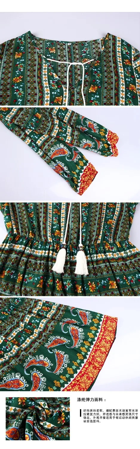 Женская одежда большого размера свободное Повседневное платье с v-образным