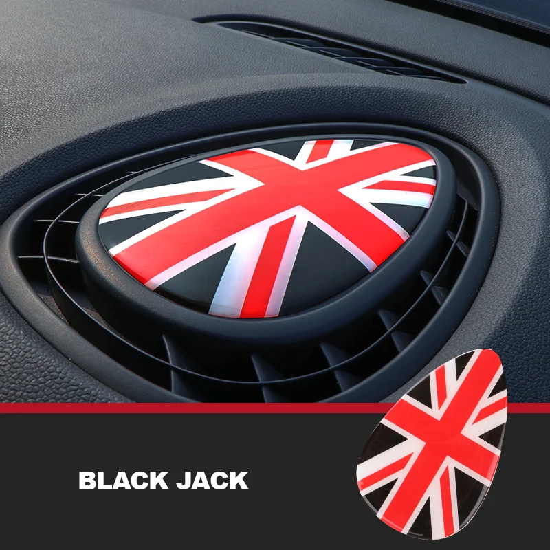 black jack Юнион Джек центр воздуха на выходе 3D Специальный защитный чехол наклейка для MINI COOPER F54 F55 F56 Clubman интерьерные аксессуары - Название цвета: black jack
