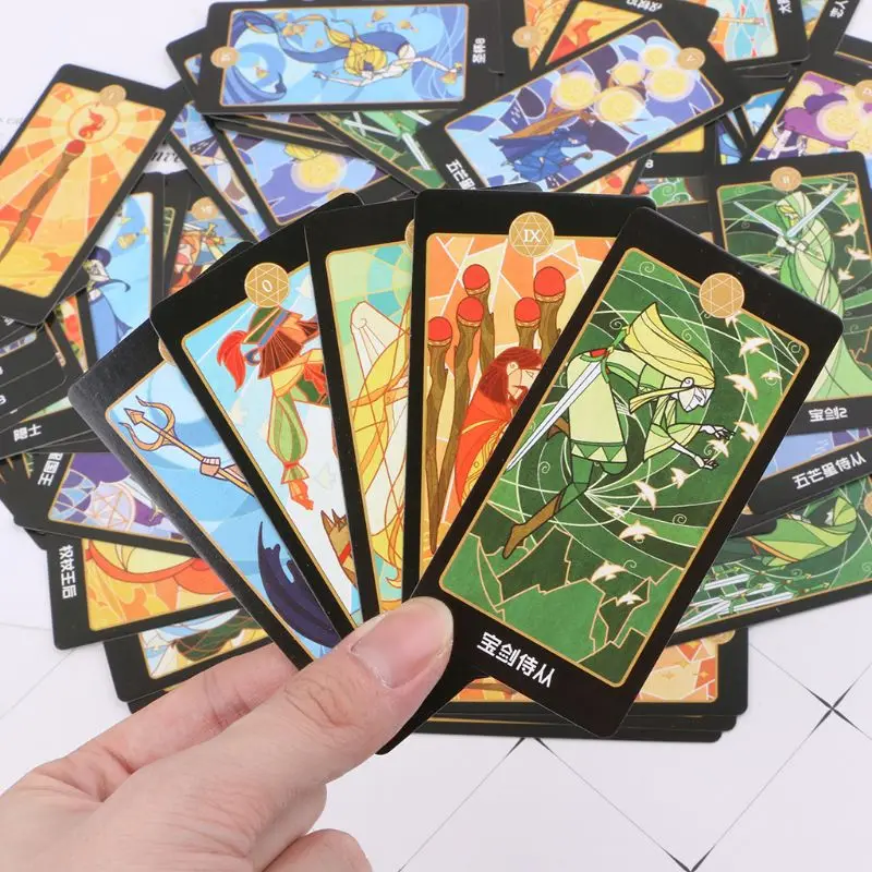 

Rider Tarots Cards With Colorful Box Mysterious Divination Astrology Board Game
