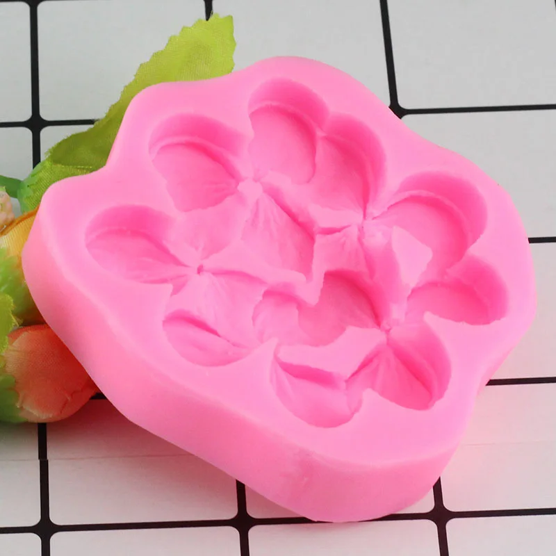 3D четыре листа клевера помадка силиконовые формы для мыла инструменты украшения