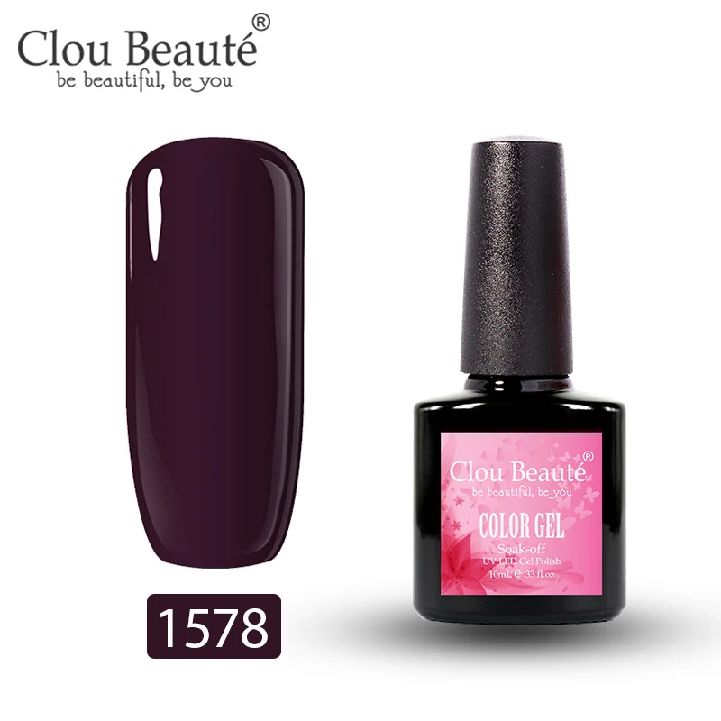 Clou Beaute 10 мл гель лак для ногтей цвета 179 гель лак все для маникюра Полупостоянный УФ лак удаляющийся замачиванием белый грунтовка для ногтей - Цвет: 1578