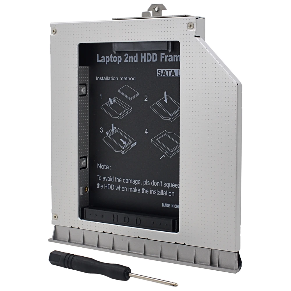 Optibay 2nd HDD Caddy 12,7 мм SATA 3,0 для 2," SSD DVD чехол для жесткого диска адаптер для hp EliteBook 8470P 8460W 8460P 8470W