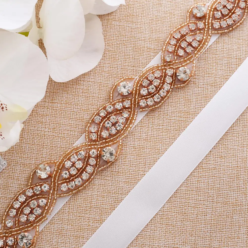 Waistband Accessory Sexy Belt Rhinestone Bridal Wedding Applique For Evening Prom Dresses decoration S199RG | Свадьбы и торжества