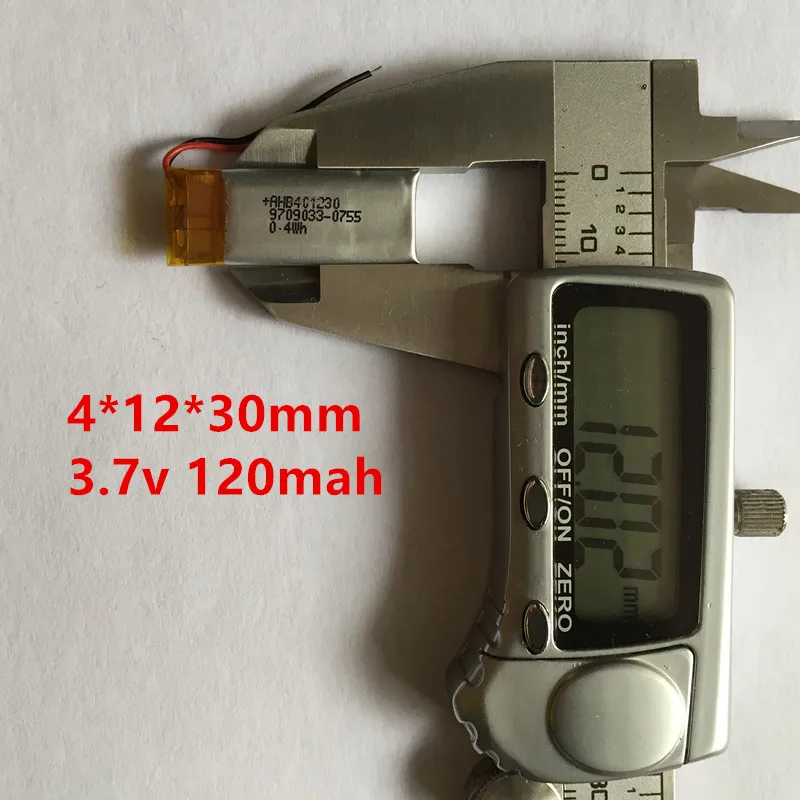 10 шт. 3.7 В thium полимерный аккумулятор 401230 120 мАч MP3 MP4 гарнитура Bluetooth маленькие