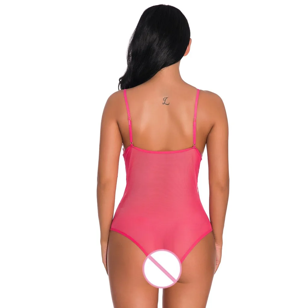 Нижнее белье Babydoll сексуальное кружевное Цельный боди женское нижнее Тедди