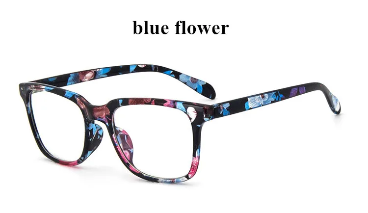 blue flower Новые женские очки по рецепту, трендовые мужские ретро очки, Брендовые женские очки, оправа для очков oculos de grau - Цвет оправы: blue flower