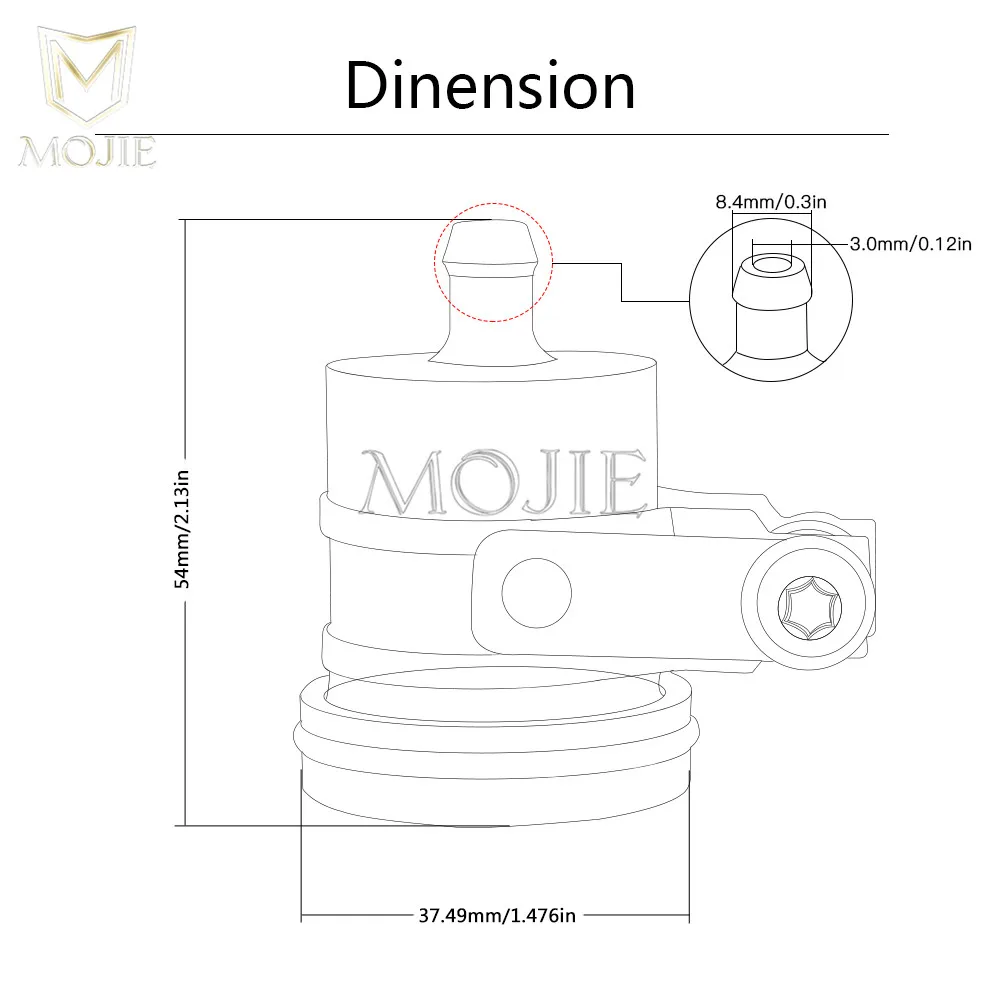 Универсальный резервуар для тормозной жидкости мотоцикла бак сцепления