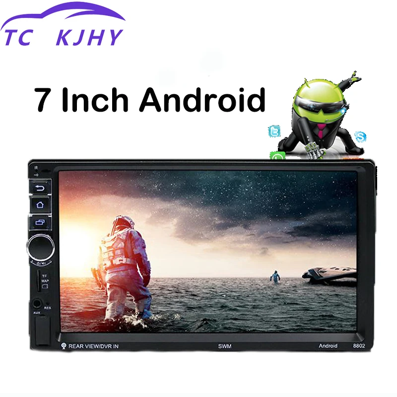 2 Din Автомобильный радиоплеер 7 дюймов Android навигация с сенсорным экраном камера