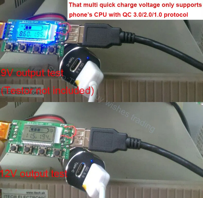 Быстрая зарядка QC 3 0 Быстрый USB Type C автомобильное зарядное устройство для