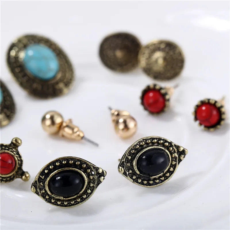 Набор сережек для женщин и девочек круглые серьги с кисточками в виде кованого