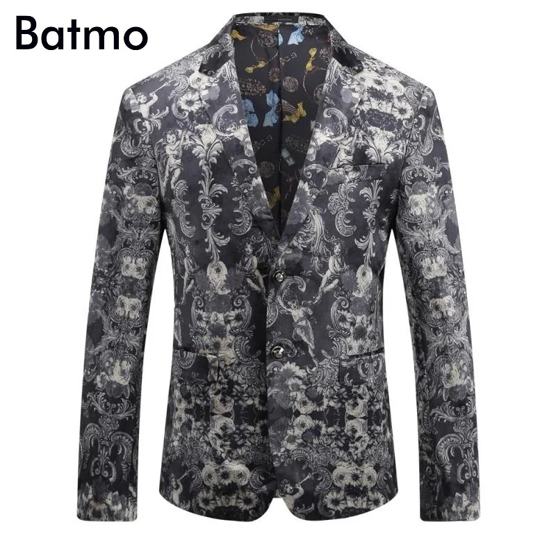 Batmo 2017 новое поступление осенне зимние модные Британский стиль бархат печати
