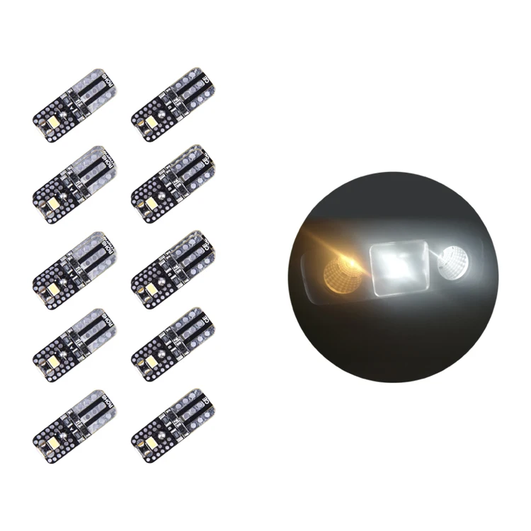10 шт. автомобисветодиодный светодиодные лампы 12 В T10 W5W SMD 2835 6000K|Сигнальная лампа| |