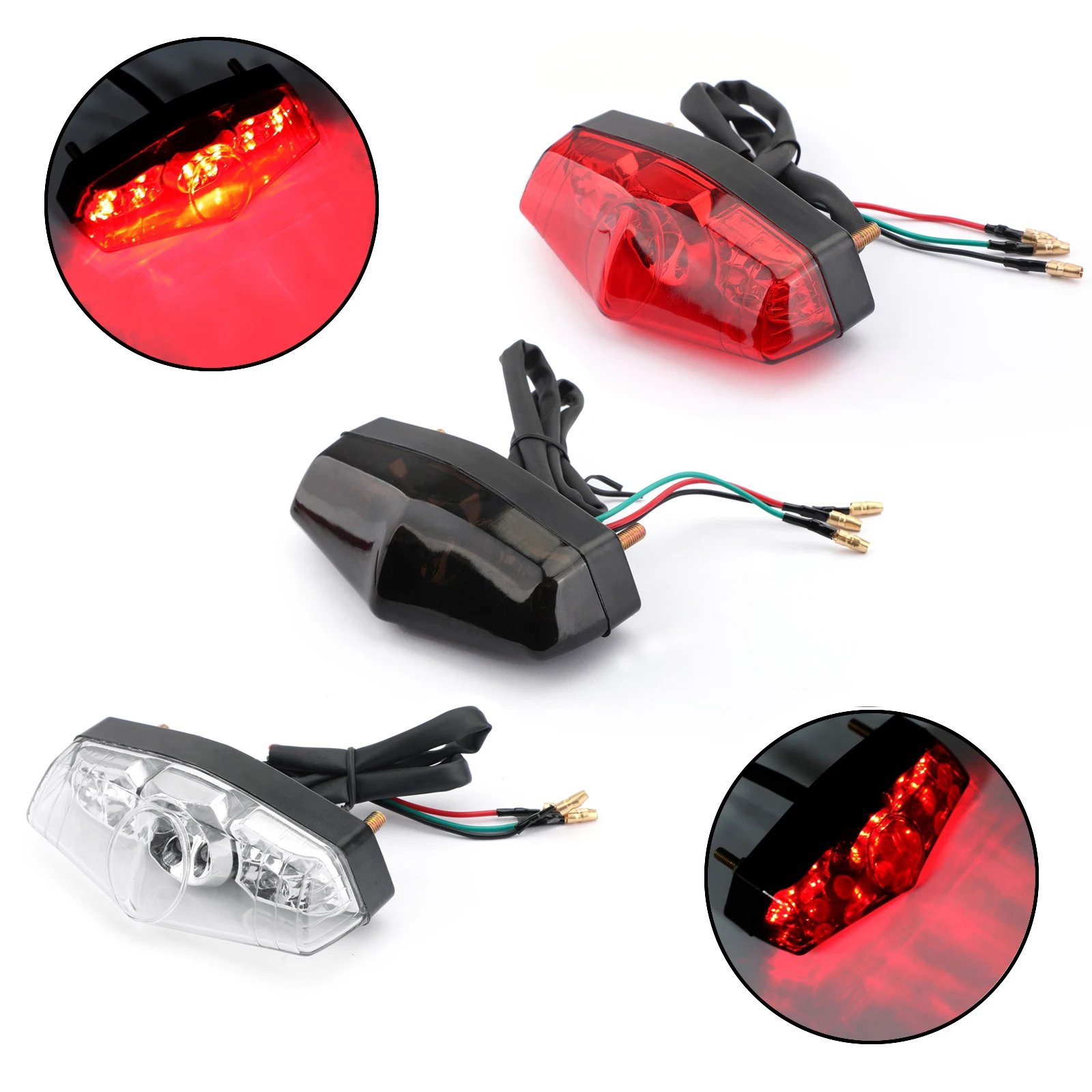 Artudatech из АБС-пластика для мотоцикла светодиодный красный 12V Стоп бег задний светильник лампа универсальный двигатель аксессуары