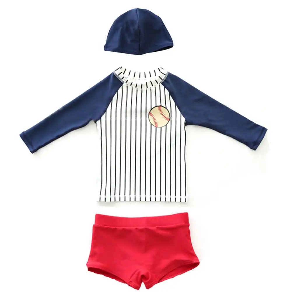 Комплект из 3 предметов детский брендовый новый купальник с защитой от солнца От 2