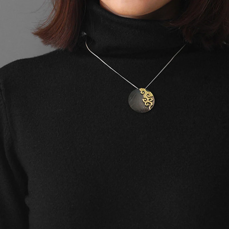 Lotus весело Настоящее 925 пробы серебро ювелирные украшения творческий дизайн Peace