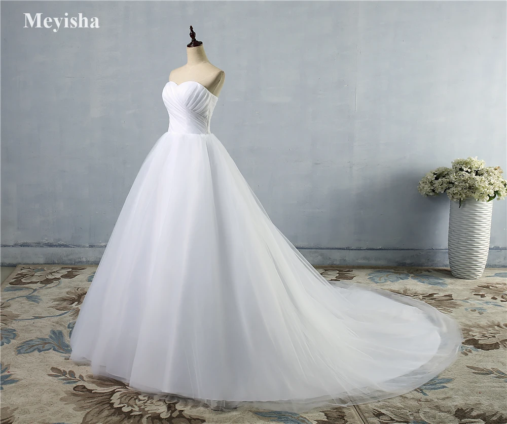 ZJ9072 Свадебное Платье Узелок развертки поезд свадебное платье 2019 с аппликациями