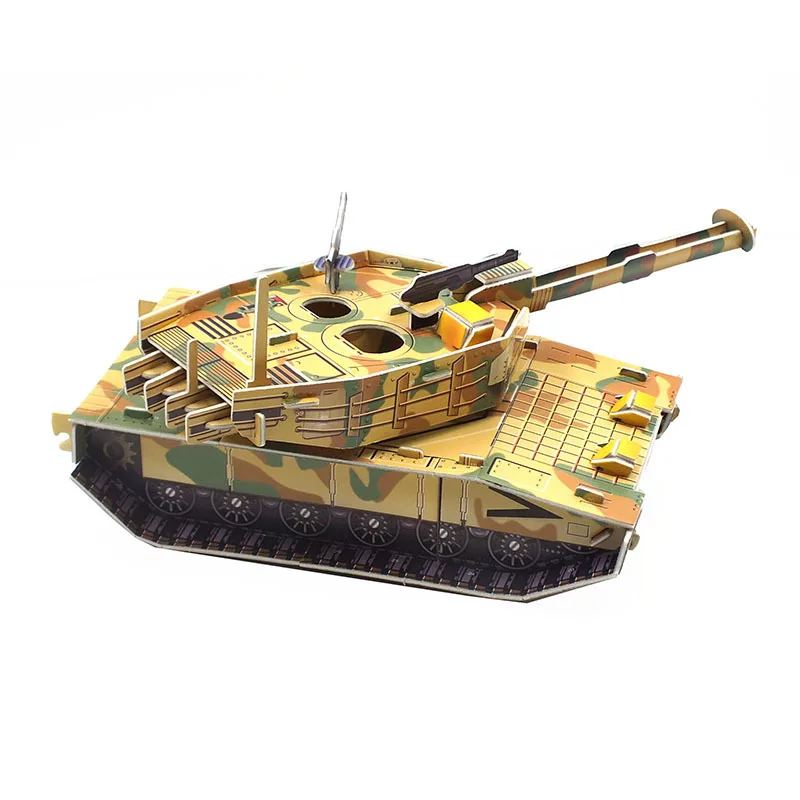 2017 Горячая продажа 3D головоломка DIY Модель Детская игрушка военный Стиль Танк 3d