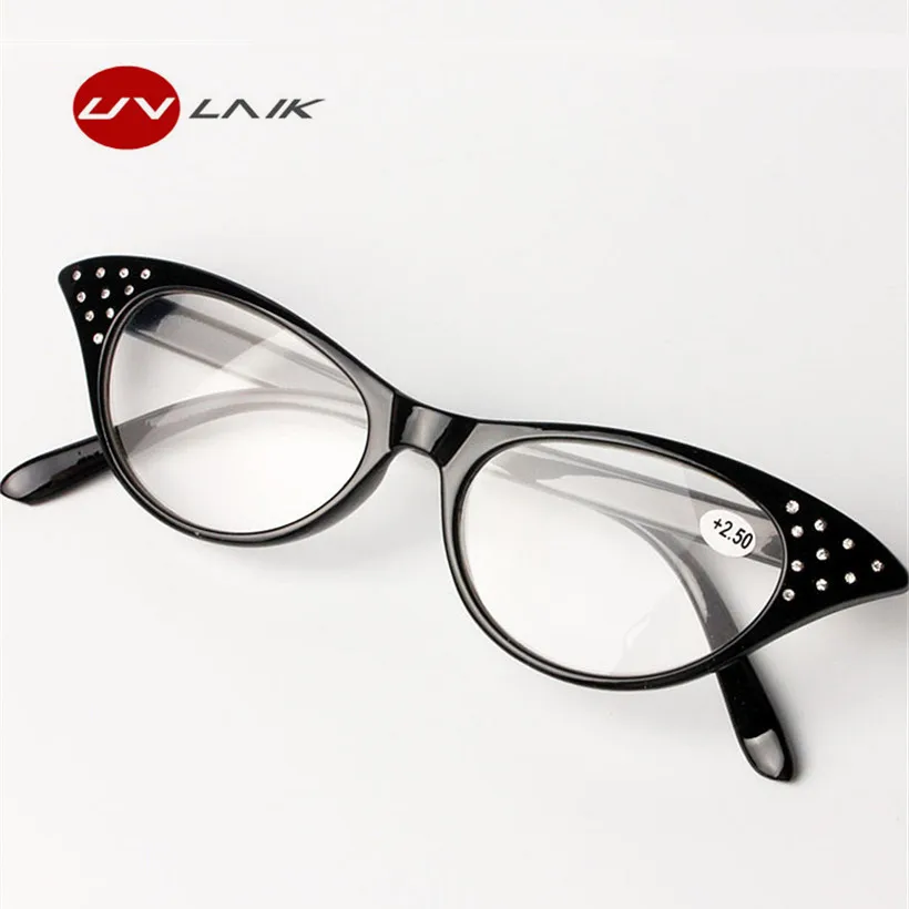 Кошачий глаз очки для чтения женщины дальнозоркостью тонкий с весной шарнир 1.5 2.0