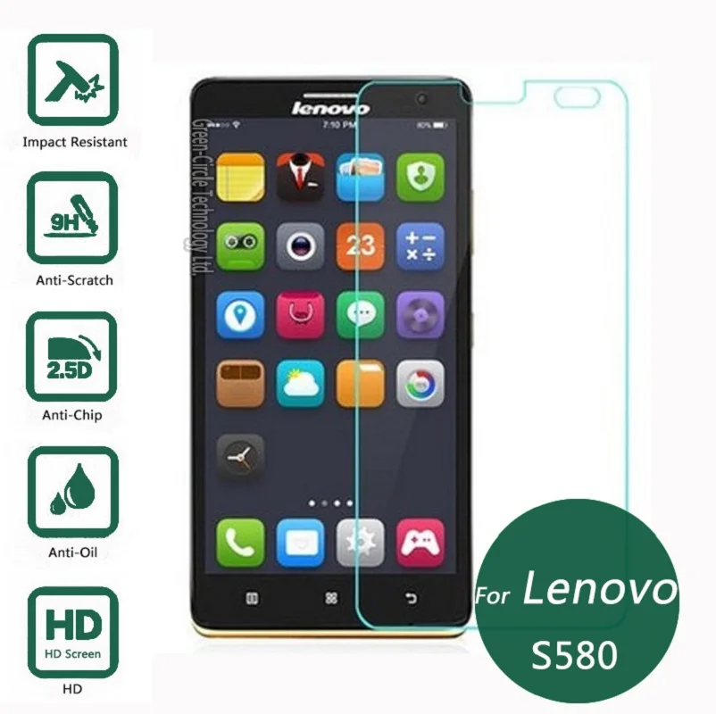 Для Lenovo S580 Закаленное стекло Экрана Протектор 9 h 0.26 мм 2.5 Безопасность Защитные