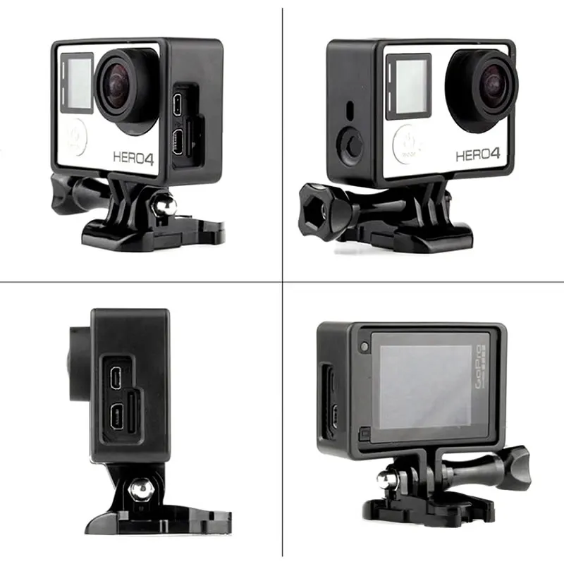 BGEKTOTH внешний микрофон+ адаптер+ стандартная рамка комплект подходит для GoPro Hero 4 3+ 3