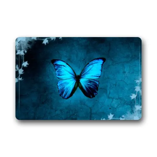 Холодный синий бабочка Книги по искусству двери Коврики Ковры Indoor/Outdoor/пол для