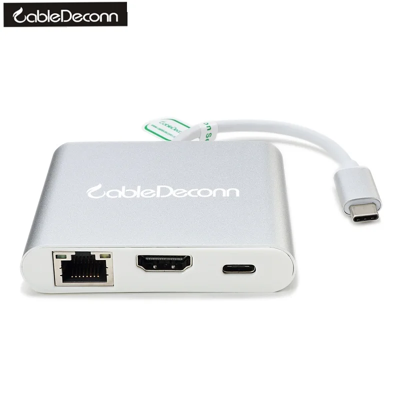 2017 Горячая USB C USB3.1 тип c для Ultra HDMI 4K usb хаб OTG гигабитный Ethnernet RJ45 и женский зарядный