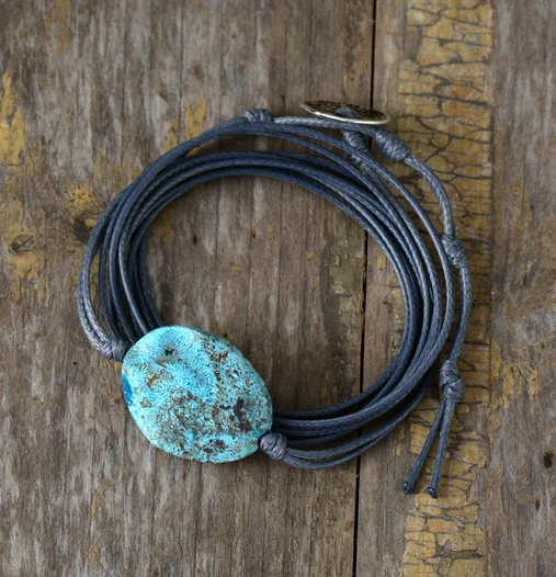 Bohemia Wrap Bracelet Natural Stones Boho String Friendship Bracelet Unique Handmade Ethnic Multilayers Gift Bracelets