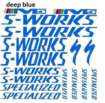 deep blue Рамка наклейки Набор для M5 S-Works MTB велосипед Велоспорт Цикл Гонки наклейки - Цвет: deep blue