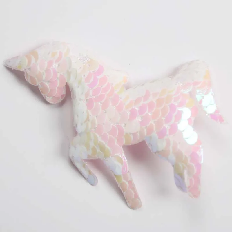 100 шт./лот блестки единороги с зажимами из аллигатора радужные аксессуары для